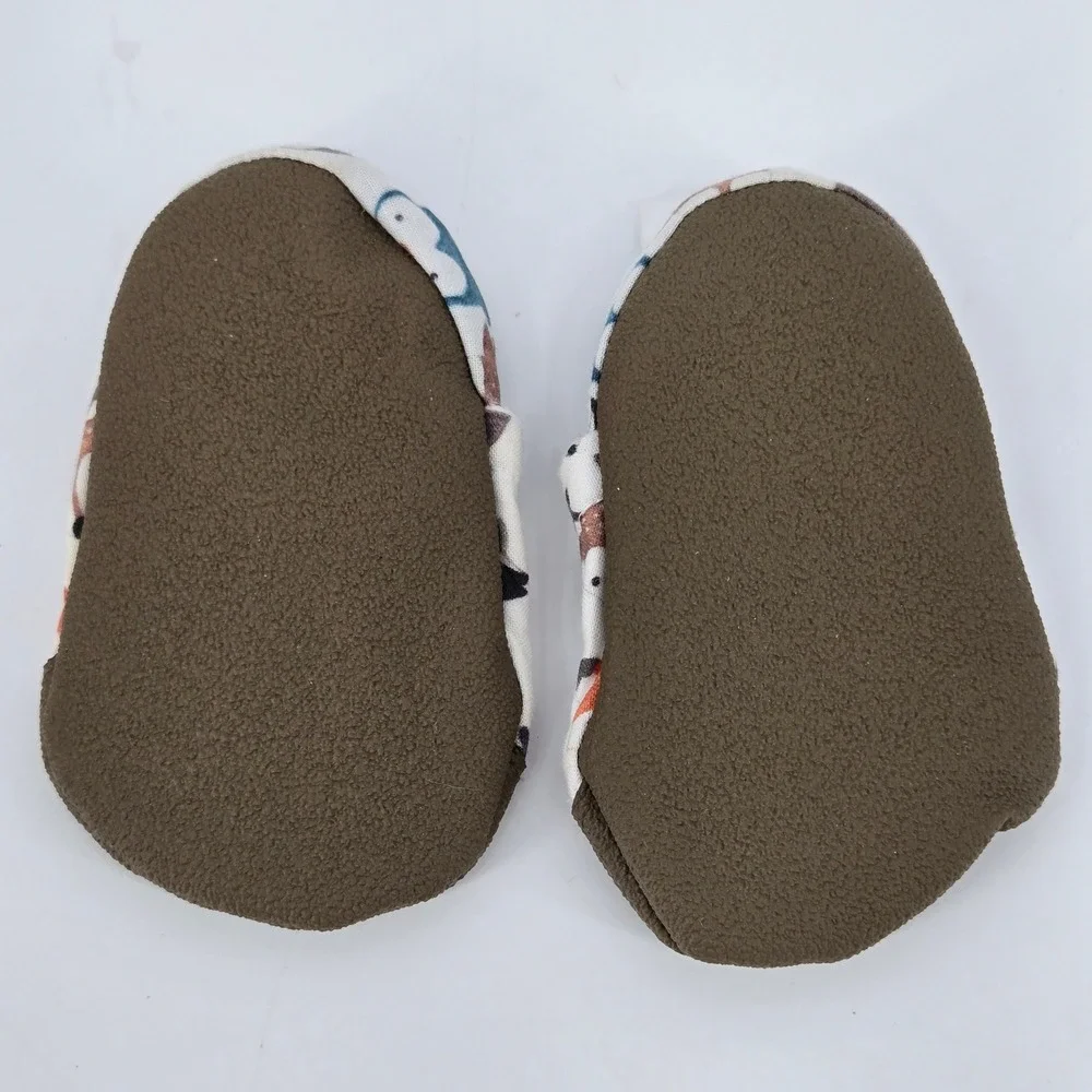 Scooter Baby Woodland Animals Slippers Genuine Sheepskin Moccasins Bundle Size 2